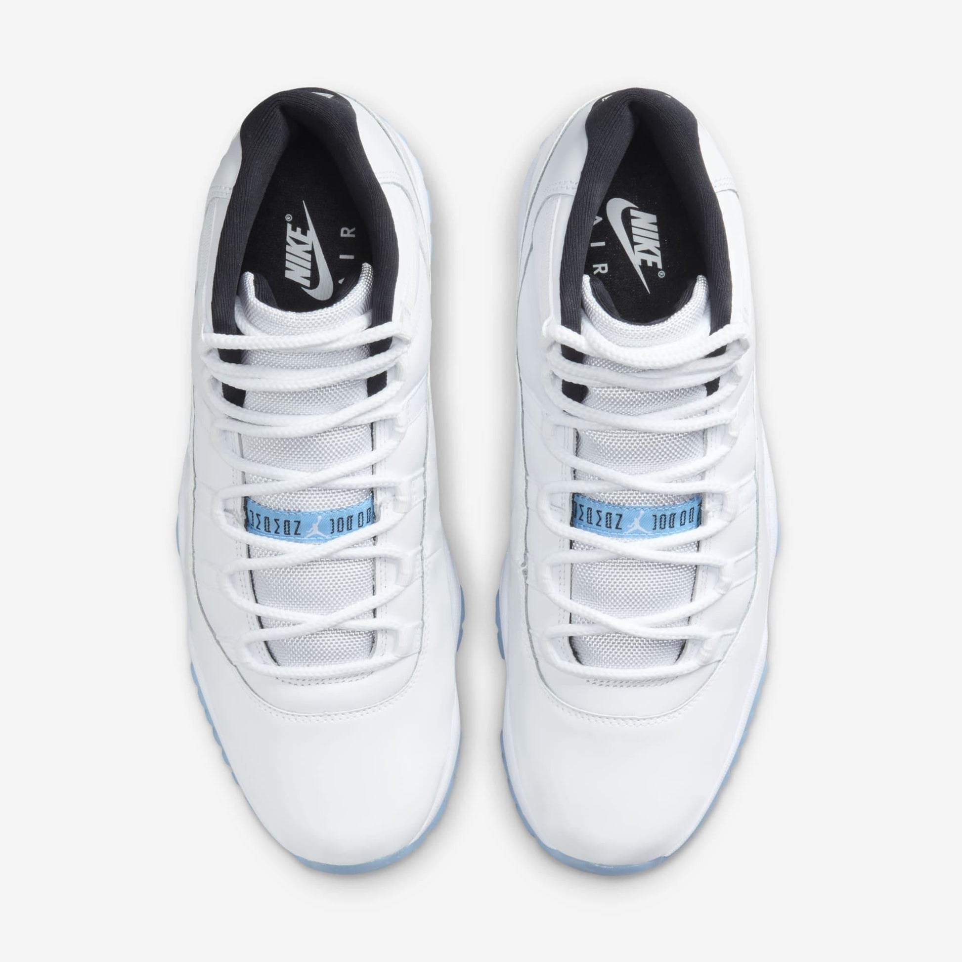 Air Jordan 11 Retro 'Legend Blue / Columbia' (2024) [CT8012-104] Athletic Basketball Sports Sneakers in White / Legend Blue - Black for Unisex Adult Mens - AVBL MRKT (5)