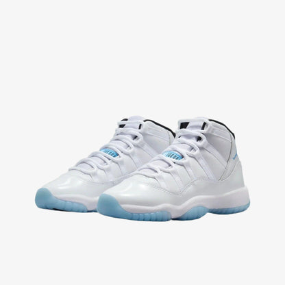 Air Jordan 11 Retro 'Legend Blue / Columbia' (2024) (GS) [378038-104] Athletic Basketball Sports Sneakers in White / Legend Blue - Black for Unisex Youth Kids Junior Boys Girls - AVBL MRKT (1)