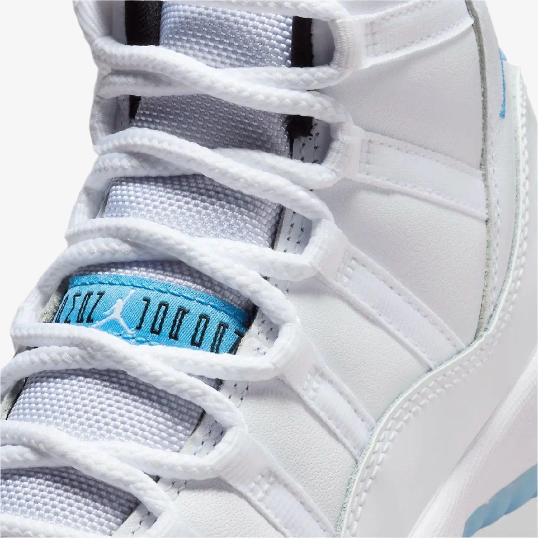Air Jordan 11 Retro 'Legend Blue / Columbia' (2024) (GS) [378038-104] Athletic Basketball Sports Sneakers in White / Legend Blue - Black for Unisex Youth Kids Junior Boys Girls - AVBL MRKT (7)
