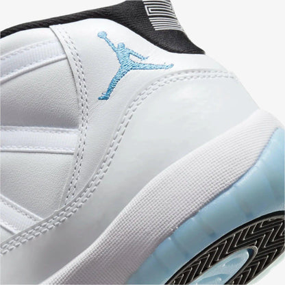 Air Jordan 11 Retro 'Legend Blue / Columbia' (2024) (GS) [378038-104] Athletic Basketball Sports Sneakers in White / Legend Blue - Black for Unisex Youth Kids Junior Boys Girls - AVBL MRKT (8)