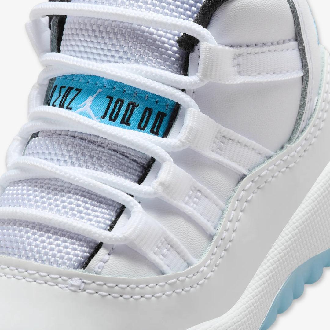 Air Jordan 11 Retro 'Legend Blue / Columbia' (2024) (TD) [378040-104] Athletic Basketball Sports Sneakers in White / Legend Blue - Black for Unisex Baby Infant Toddler - AVBL MRKT (7)