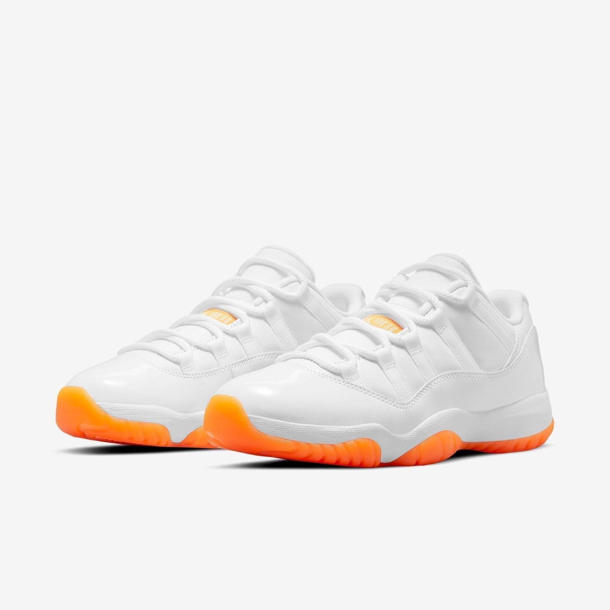 Air Jordan 11 Retro Low 'Bright Citrus' (2021) (Womens) [AH7860-139] Athletic Basketball Sports Sneakers in White / Bright Citrus for Unisex Adult Female Ladies Girls WMNS - AVBL MRKT (1)