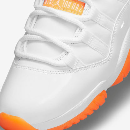 Air Jordan 11 Retro Low 'Bright Citrus' (2021) (Womens) [AH7860-139] Athletic Basketball Sports Sneakers in White / Bright Citrus for Unisex Adult Female Ladies Girls WMNS - AVBL MRKT (7)
