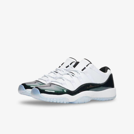 Air Jordan 11 Retro Low 'Iridescent' (2018) (GS) [528896-145] Athletic Basketball Sports Sneakers in White / Black - Emerald Rise for Unisex Youth Kids Junior Boys Girls - AVBL MRKT (1)