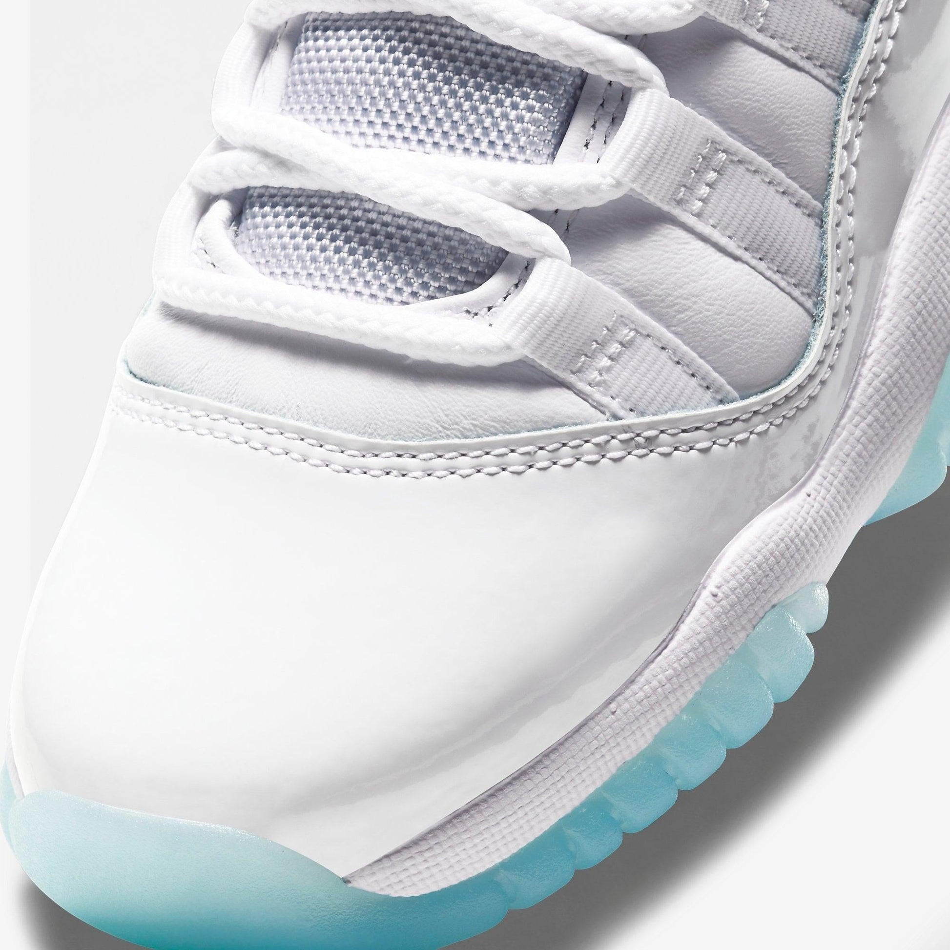 Air Jordan 11 Retro Low 'Legend Blue / Columbia' (2021) (GS) [528896-117] Athletic Basketball Sports Sneakers in White / Legend Blue - White - Black for Unisex Youth Kids Junior Boys Girls - AVBL MRKT (7)