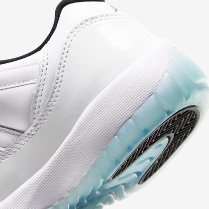 Air Jordan 11 Retro Low 'Legend Blue / Columbia' (2021) (GS) [528896-117] Athletic Basketball Sports Sneakers in White / Legend Blue - White - Black for Unisex Youth Kids Junior Boys Girls - AVBL MRKT (8)