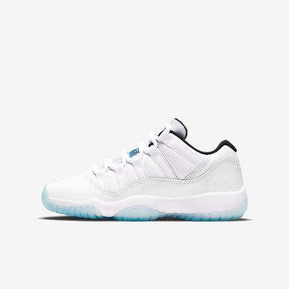 Air Jordan 11 Retro Low 'Legend Blue / Columbia' (2021) (GS) [528896-117] Athletic Basketball Sports Sneakers in White / Legend Blue - White - Black for Unisex Youth Kids Junior Boys Girls - AVBL MRKT (2)