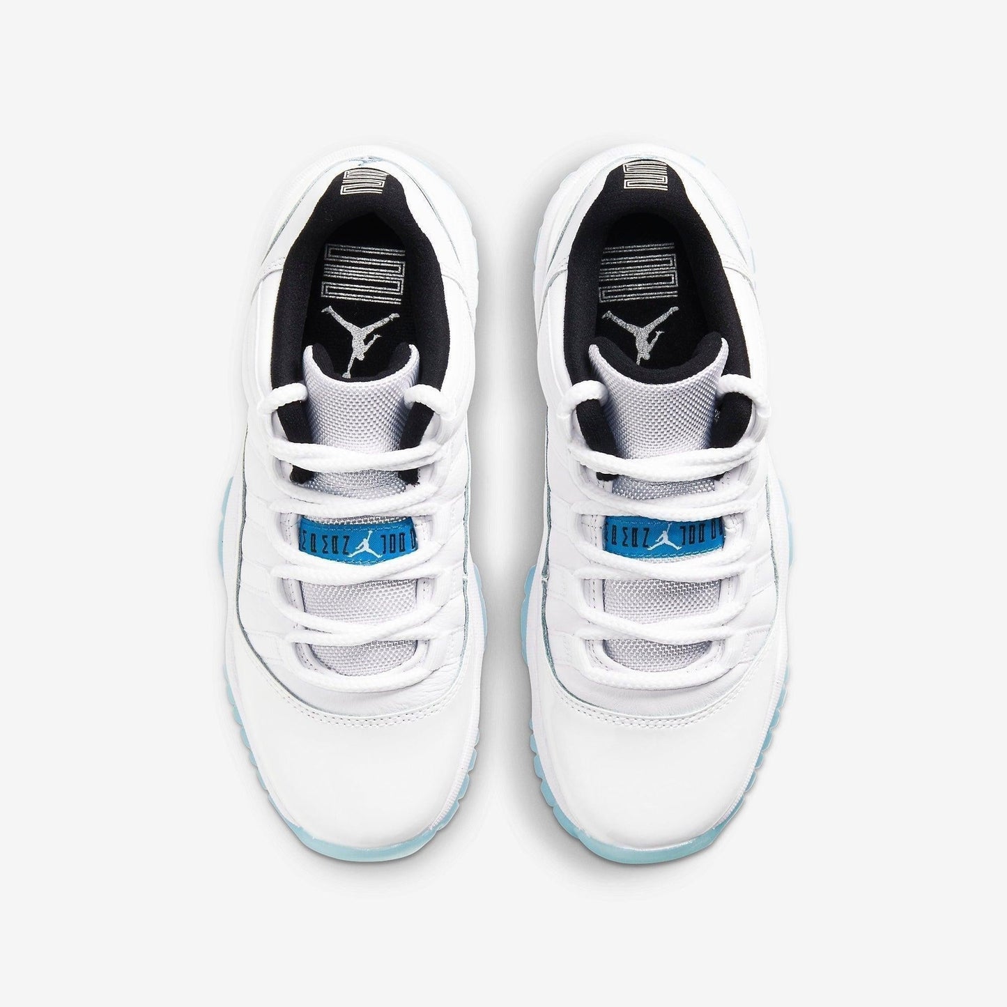 Air Jordan 11 Retro Low 'Legend Blue / Columbia' (2021) (GS) [528896-117] Athletic Basketball Sports Sneakers in White / Legend Blue - White - Black for Unisex Youth Kids Junior Boys Girls - AVBL MRKT (5)