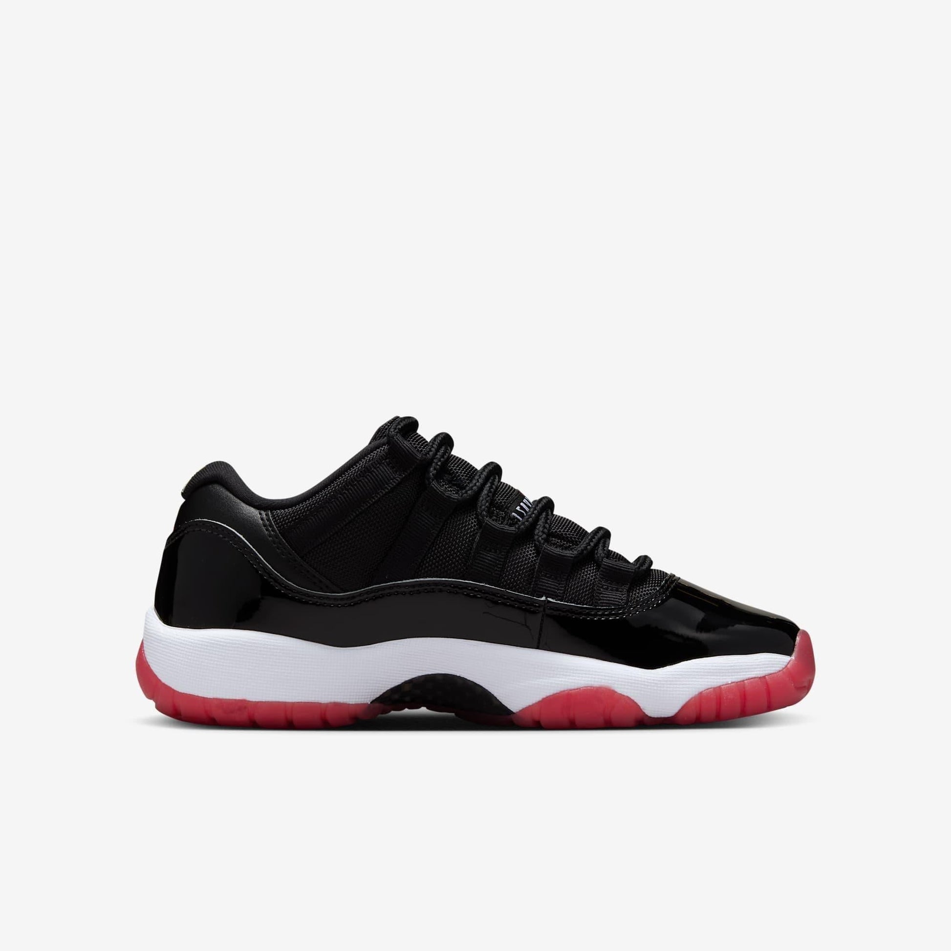 Air Jordan 11 Retro Low 'Playoffs / Bred' (2025) (GS) [FV5121-006] Athletic Basketball Sports Sneakers in Black / Varsity Red - White for Unisex Youth Kids Junior Boys Girls - AVBL MRKT (4)