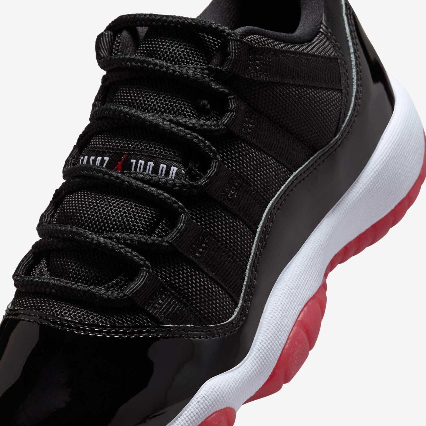 Air Jordan 11 Retro Low 'Playoffs / Bred' (2025) (GS) [FV5121-006] Athletic Basketball Sports Sneakers in Black / Varsity Red - White for Unisex Youth Kids Junior Boys Girls - AVBL MRKT (7)