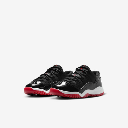 Air Jordan 11 Retro Low 'Playoffs / Bred' (2025) (PS) [FV5116-006] Athletic Basketball Sports Sneakers in Black / Varsity Red - White for Unisex Little Kids Pre-School Boys Girls - AVBL MRKT (1)