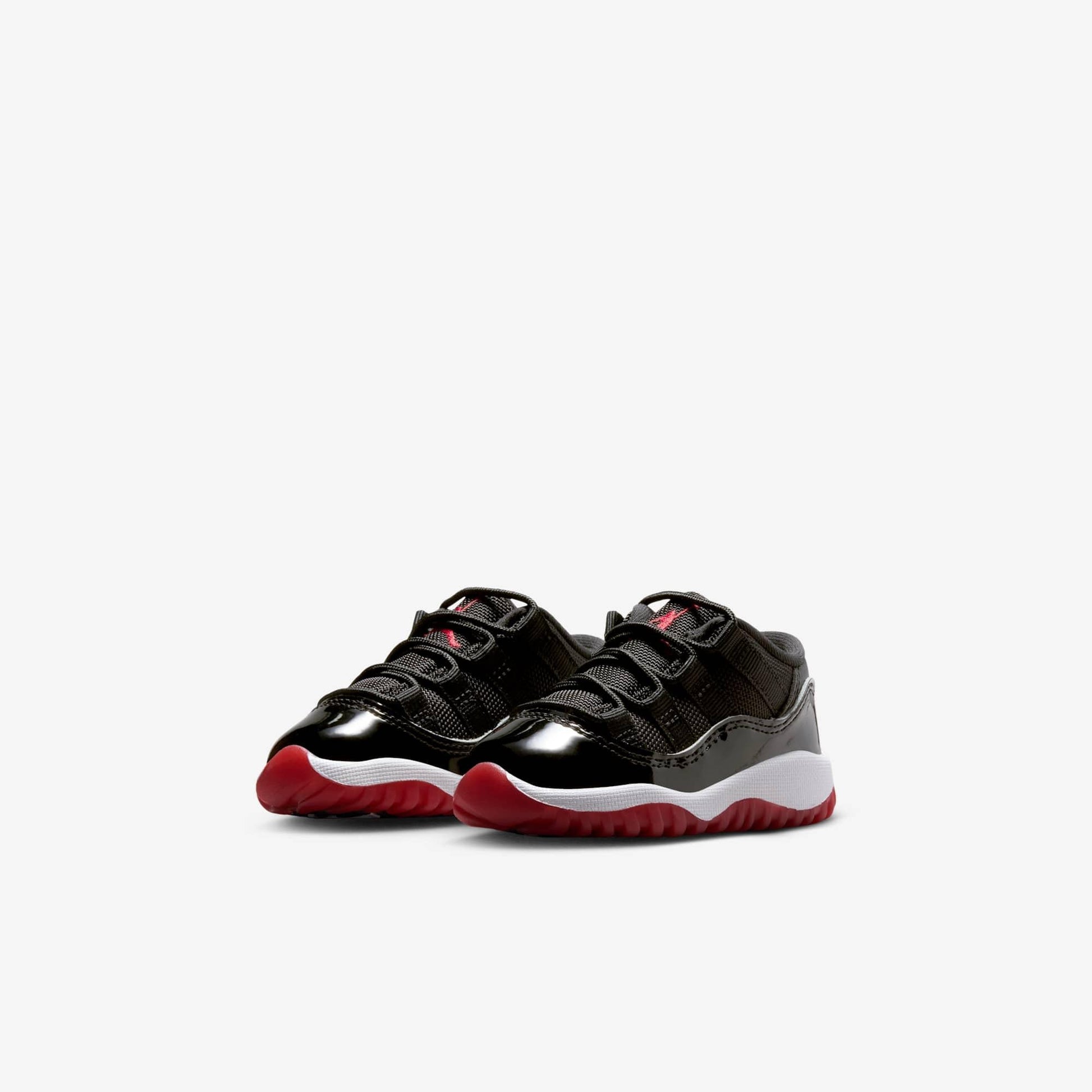Air Jordan 11 Retro Low 'Playoffs / Bred' (2025) (TD) [FV5120-006] Athletic Basketball Sports Sneakers in Black / Varsity Red - White for Unisex Baby Infant Toddler - AVBL MRKT (1)
