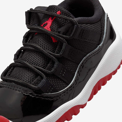 Air Jordan 11 Retro Low 'Playoffs / Bred' (2025) (TD) [FV5120-006] Athletic Basketball Sports Sneakers in Black / Varsity Red - White for Unisex Baby Infant Toddler - AVBL MRKT (7)