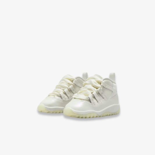 Air Jordan 11 Retro 'Pearl / Grand Finale' (2025) (TD) [DO3856-110] Athletic Basketball Sports Sneakers in Sail / Pearl Grey - White - Metallic Silver for Unisex Baby Infant Toddler - AVBL MRKT (1)