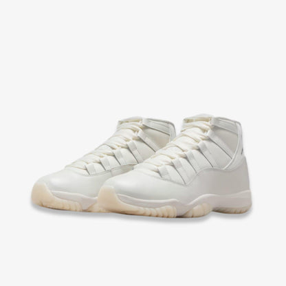 Air Jordan 11 Retro 'Pearl / Grand Finale' (2025) (Womens) [AR0715-110] Athletic Basketball Sports Sneakers in Sail / Pearl Grey - White - Metallic Silver for Unisex Adult Female Ladies Girls WMNS - AVBL MRKT (1)
