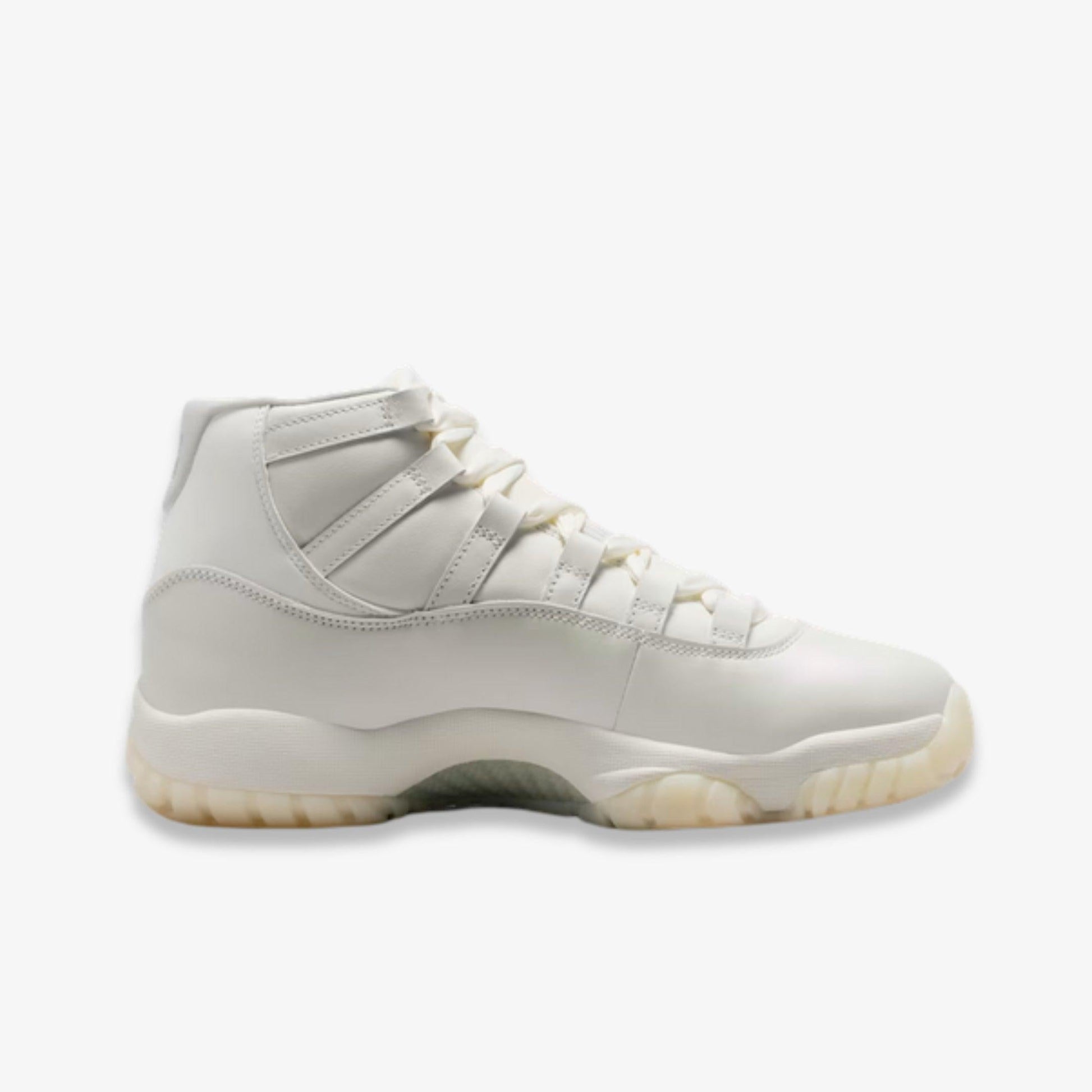 Air Jordan 11 Retro 'Pearl / Grand Finale' (2025) (Womens) [AR0715-110] Athletic Basketball Sports Sneakers in Sail / Pearl Grey - White - Metallic Silver for Unisex Adult Female Ladies Girls WMNS - AVBL MRKT (4)