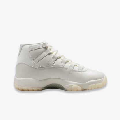 Air Jordan 11 Retro 'Pearl / Grand Finale' (2025) (Womens) [AR0715-110] Athletic Basketball Sports Sneakers in Sail / Pearl Grey - White - Metallic Silver for Unisex Adult Female Ladies Girls WMNS - AVBL MRKT (4)