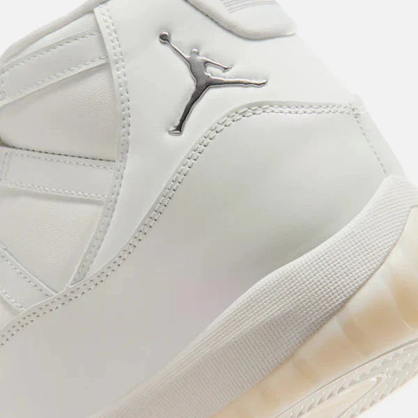 Air Jordan 11 Retro 'Pearl / Grand Finale' (2025) (Womens) [AR0715-110] Athletic Basketball Sports Sneakers in Sail / Pearl Grey - White - Metallic Silver for Unisex Adult Female Ladies Girls WMNS - AVBL MRKT (8)