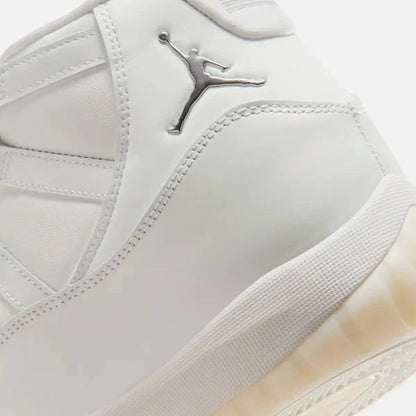 Air Jordan 11 Retro 'Pearl / Grand Finale' (2025) (Womens) [AR0715-110] Athletic Basketball Sports Sneakers in Sail / Pearl Grey - White - Metallic Silver for Unisex Adult Female Ladies Girls WMNS - AVBL MRKT (8)
