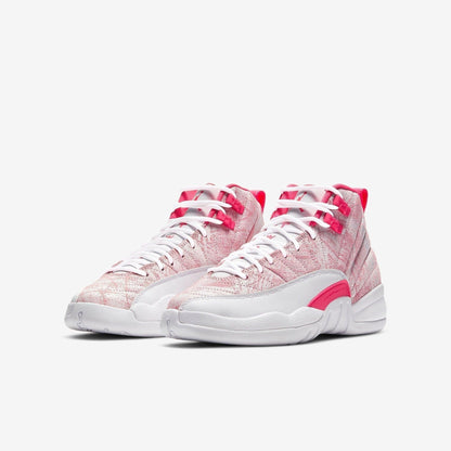 Air Jordan 12 Retro 'Arctic Punch' (2021) (GS) [510815-101] Athletic Basketball Sports Sneakers in White / Arctic Punch - Hyper Pink for Unisex Youth Kids Junior Boys Girls - AVBL MRKT (1)