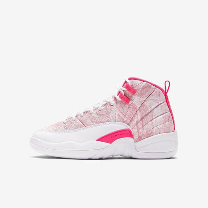Air Jordan 12 Retro 'Arctic Punch' (2021) (GS) [510815-101] Athletic Basketball Sports Sneakers in White / Arctic Punch - Hyper Pink for Unisex Youth Kids Junior Boys Girls - AVBL MRKT (2)