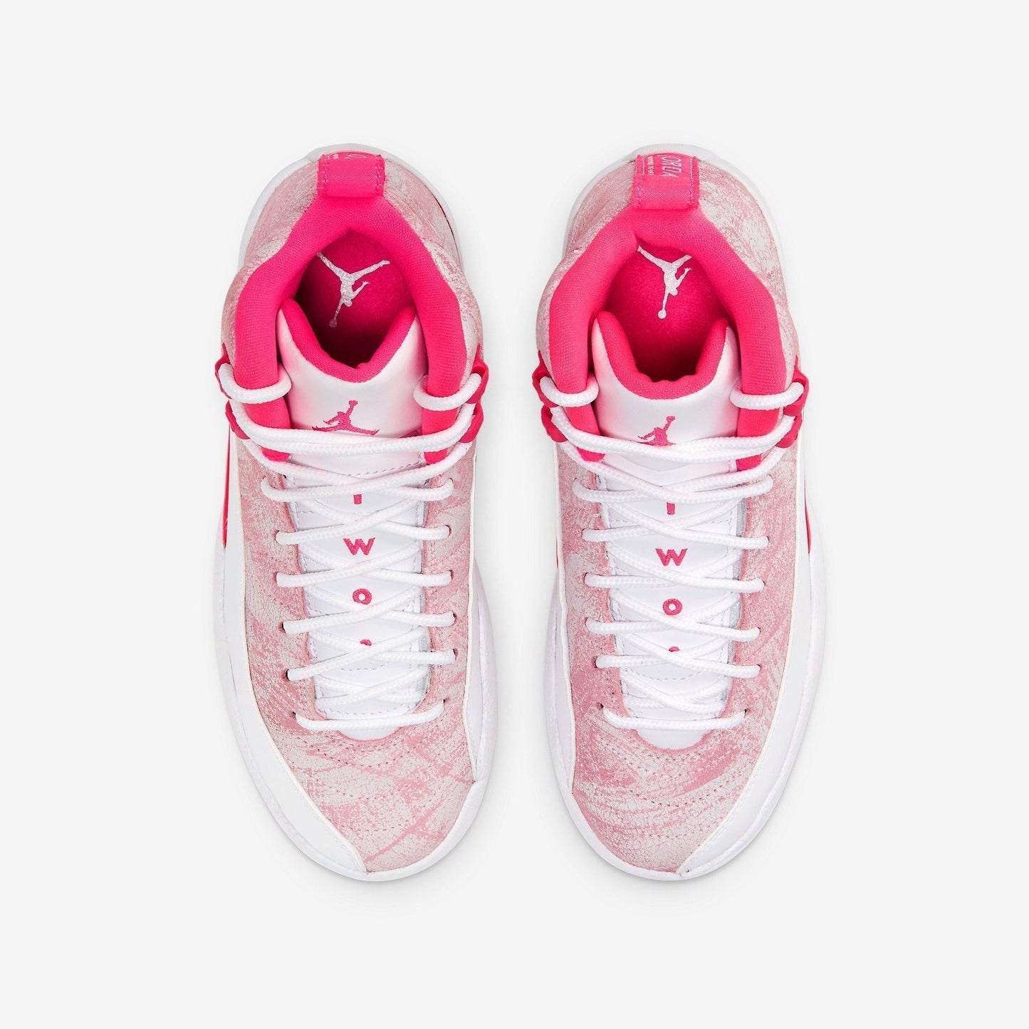 Air Jordan 12 Retro 'Arctic Punch' (2021) (GS) [510815-101] Athletic Basketball Sports Sneakers in White / Arctic Punch - Hyper Pink for Unisex Youth Kids Junior Boys Girls - AVBL MRKT (5)