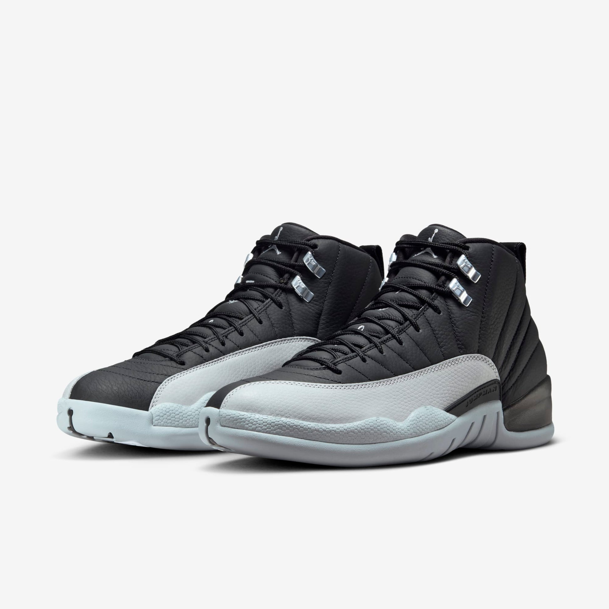 Air Jordan 12 Retro 'Birmingham Barons' (2024) [CT8013-010] Athletic Basketball Sports Sneakers in Black / Wolf Grey - White for Unisex Adult Mens - AVBL MRKT (1)