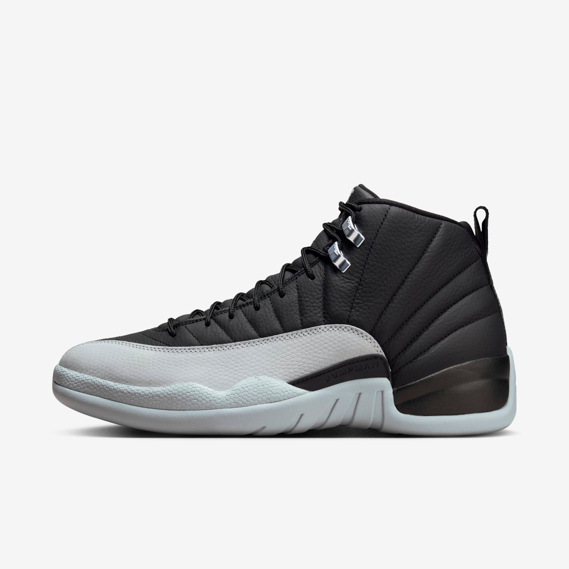 Air Jordan 12 Retro 'Birmingham Barons' (2024) [CT8013-010] Athletic Basketball Sports Sneakers in Black / Wolf Grey - White for Unisex Adult Mens - AVBL MRKT (2)