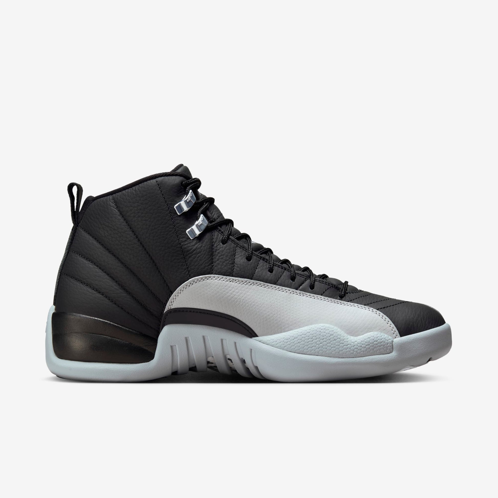 Air Jordan 12 Retro 'Birmingham Barons' (2024) [CT8013-010] Athletic Basketball Sports Sneakers in Black / Wolf Grey - White for Unisex Adult Mens - AVBL MRKT (4)