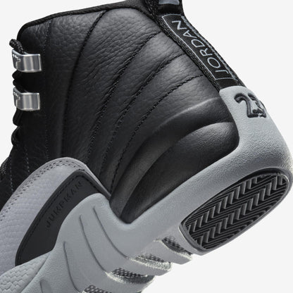 Air Jordan 12 Retro 'Birmingham Barons' (2024) (GS) [153265-010] Athletic Basketball Sports Sneakers in Black / Wolf Grey - White for Unisex Youth Kids Junior Boys Girls - AVBL MRKT (8)