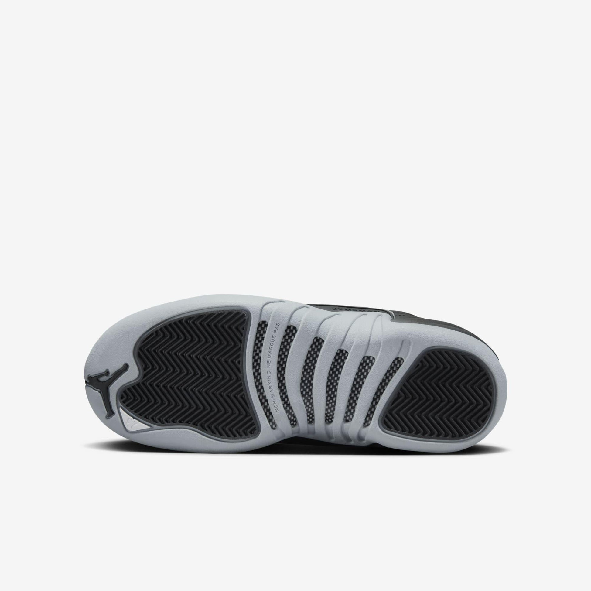 Air Jordan 12 Retro 'Birmingham Barons' (2024) (GS) [153265-010] Athletic Basketball Sports Sneakers in Black / Wolf Grey - White for Unisex Youth Kids Junior Boys Girls - AVBL MRKT (9)