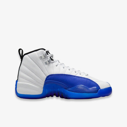 Air Jordan 12 Retro 'Blueberry / Game Royal' (2024) (GS) [153265-140] Athletic Basketball Sports Sneakers in White / Black - Game Royal for Unisex Youth Kids Junior Boys Girls - AVBL MRKT (4)
