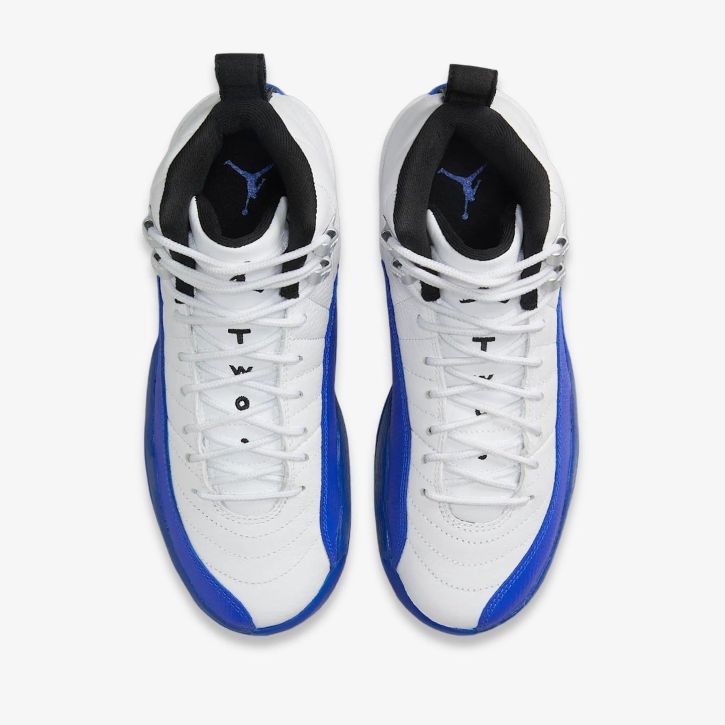 Air Jordan 12 Retro 'Blueberry / Game Royal' (2024) (GS) [153265-140] Athletic Basketball Sports Sneakers in White / Black - Game Royal for Unisex Youth Kids Junior Boys Girls - AVBL MRKT (5)