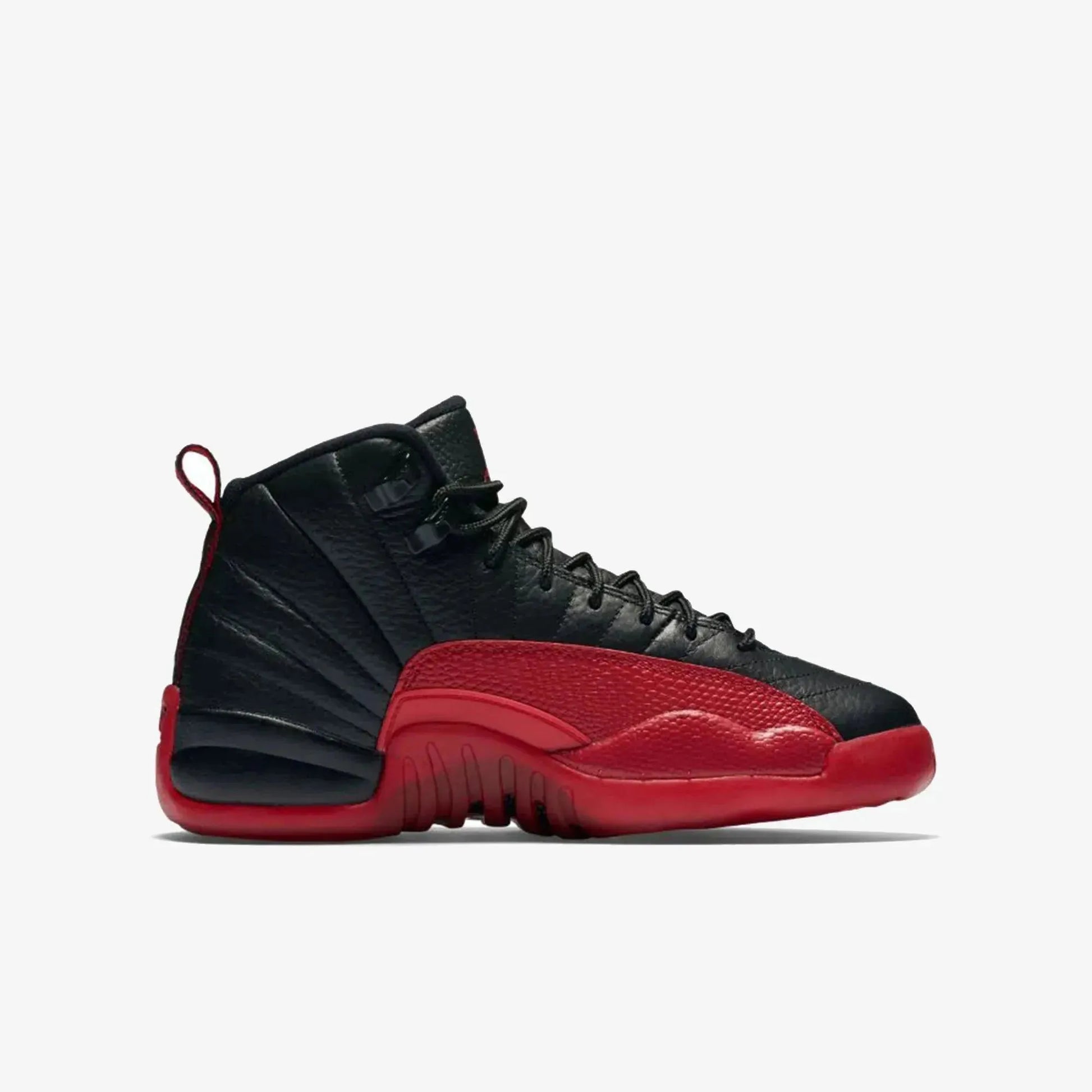 Air Jordan 12 Retro 'Flu Game / Bred' (2025) (GS) [153265-002-25] Athletic Basketball Sports Sneakers in Black / Varsity Red for Unisex Youth Kids Junior Boys Girls - AVBL MRKT (4)