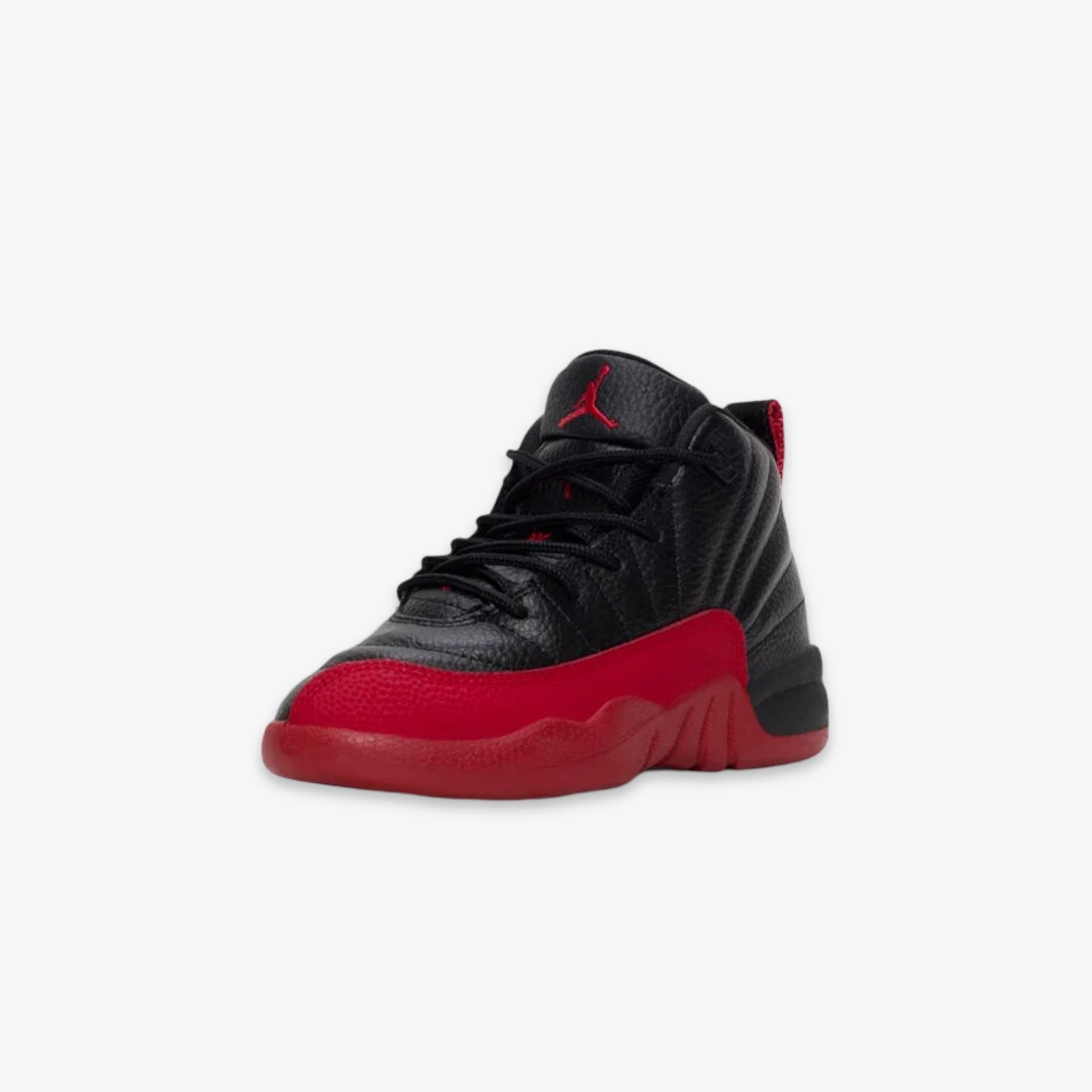 Air Jordan 12 Retro 'Flu Game / Bred' (2025) (PS) [151186-002-25] Athletic Basketball Sports Sneakers in Black / Varsity Red for Unisex Little Kids Pre-School Boys Girls - AVBL MRKT (1)