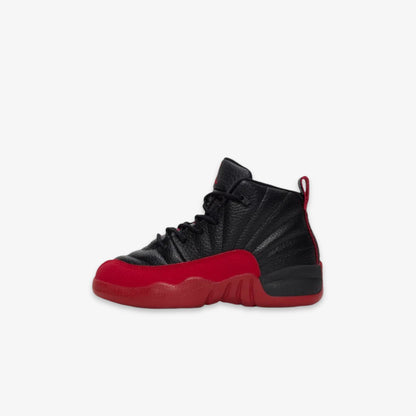 Air Jordan 12 Retro 'Flu Game / Bred' (2025) (PS) [151186-002-25] Athletic Basketball Sports Sneakers in Black / Varsity Red for Unisex Little Kids Pre-School Boys Girls - AVBL MRKT (2)