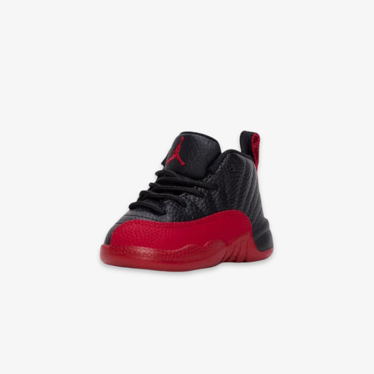 Air Jordan 12 Retro 'Flu Game / Bred' (2025) (TD) [850000-002-25] Athletic Basketball Sports Sneakers in Black / Varsity Red for Unisex Baby Infant Toddler - AVBL MRKT (1)