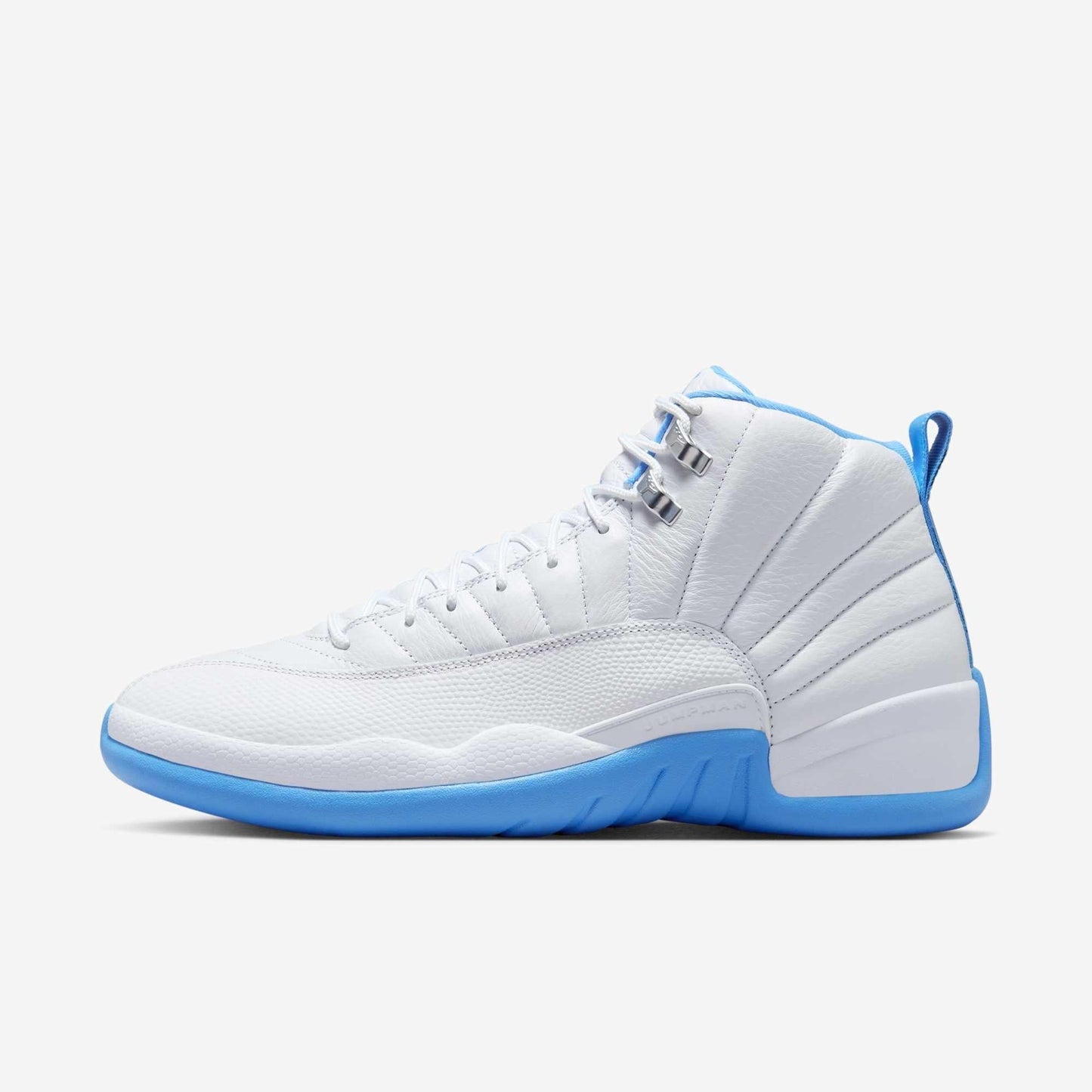 Air Jordan 12 Retro 'Melo / UNC University Blue' (2025) [CT8013-112] Athletic Basketball Sports Sneakers in White / University Blue for Unisex Adult Mens - AVBL MRKT (2)