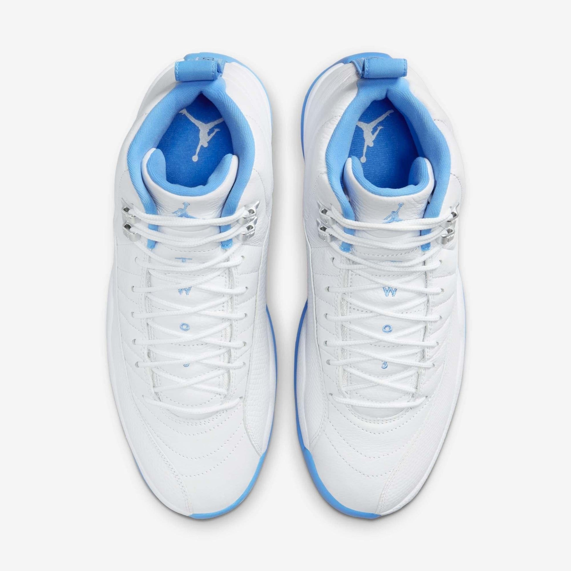 Air Jordan 12 Retro 'Melo / UNC University Blue' (2025) [CT8013-112] Athletic Basketball Sports Sneakers in White / University Blue for Unisex Adult Mens - AVBL MRKT (5)