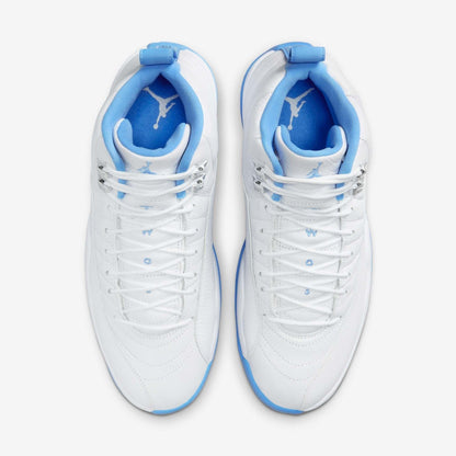 Air Jordan 12 Retro 'Melo / UNC University Blue' (2025) [CT8013-112] Athletic Basketball Sports Sneakers in White / University Blue for Unisex Adult Mens - AVBL MRKT (5)