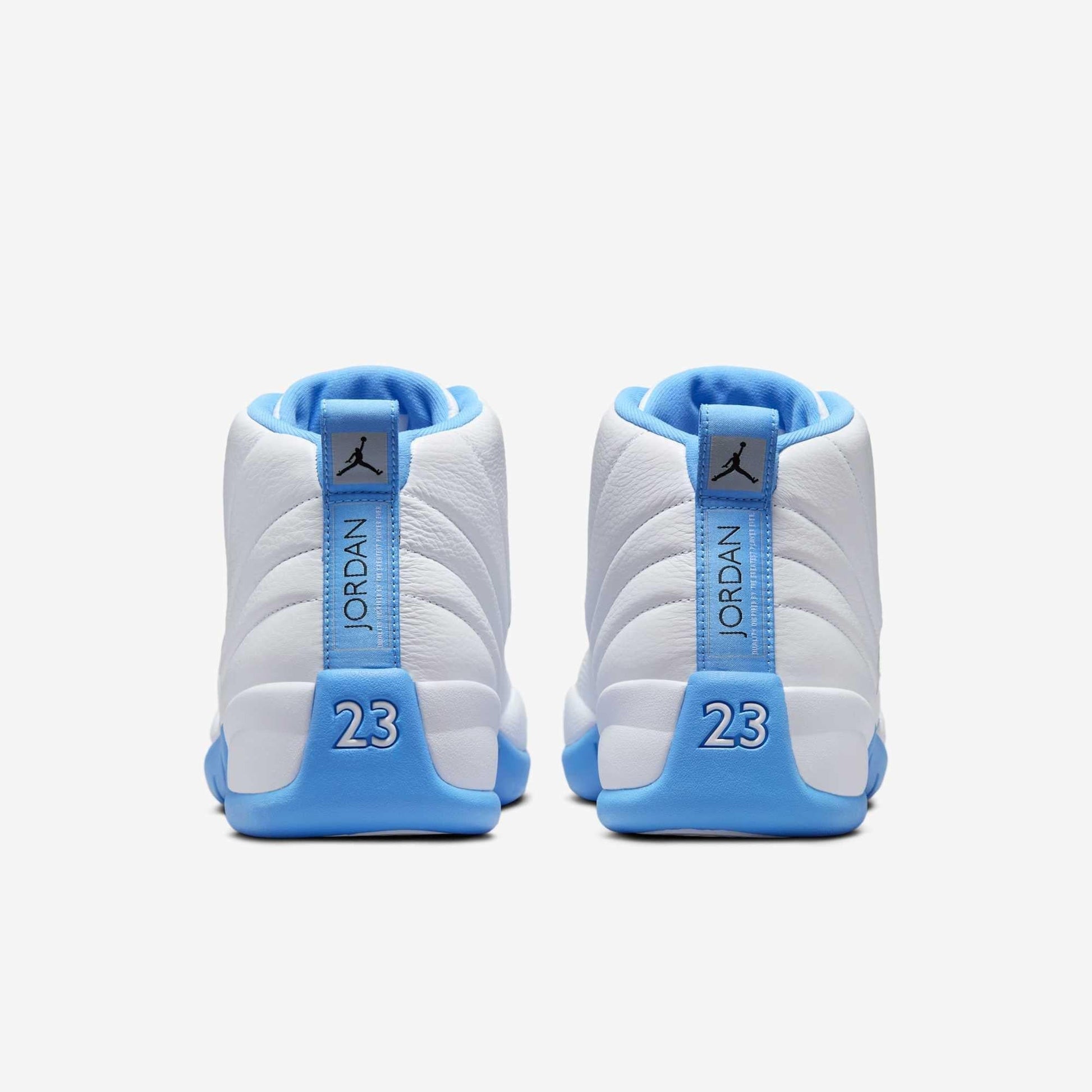 Air Jordan 12 Retro 'Melo / UNC University Blue' (2025) [CT8013-112] Athletic Basketball Sports Sneakers in White / University Blue for Unisex Adult Mens - AVBL MRKT (6)