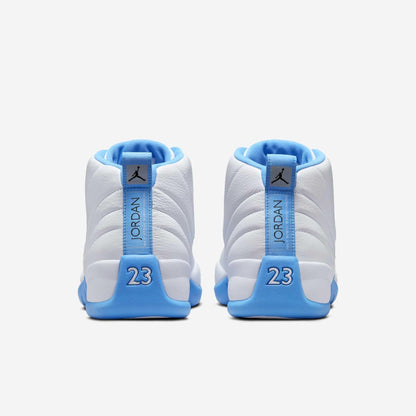 Air Jordan 12 Retro 'Melo / UNC University Blue' (2025) [CT8013-112] Athletic Basketball Sports Sneakers in White / University Blue for Unisex Adult Mens - AVBL MRKT (6)