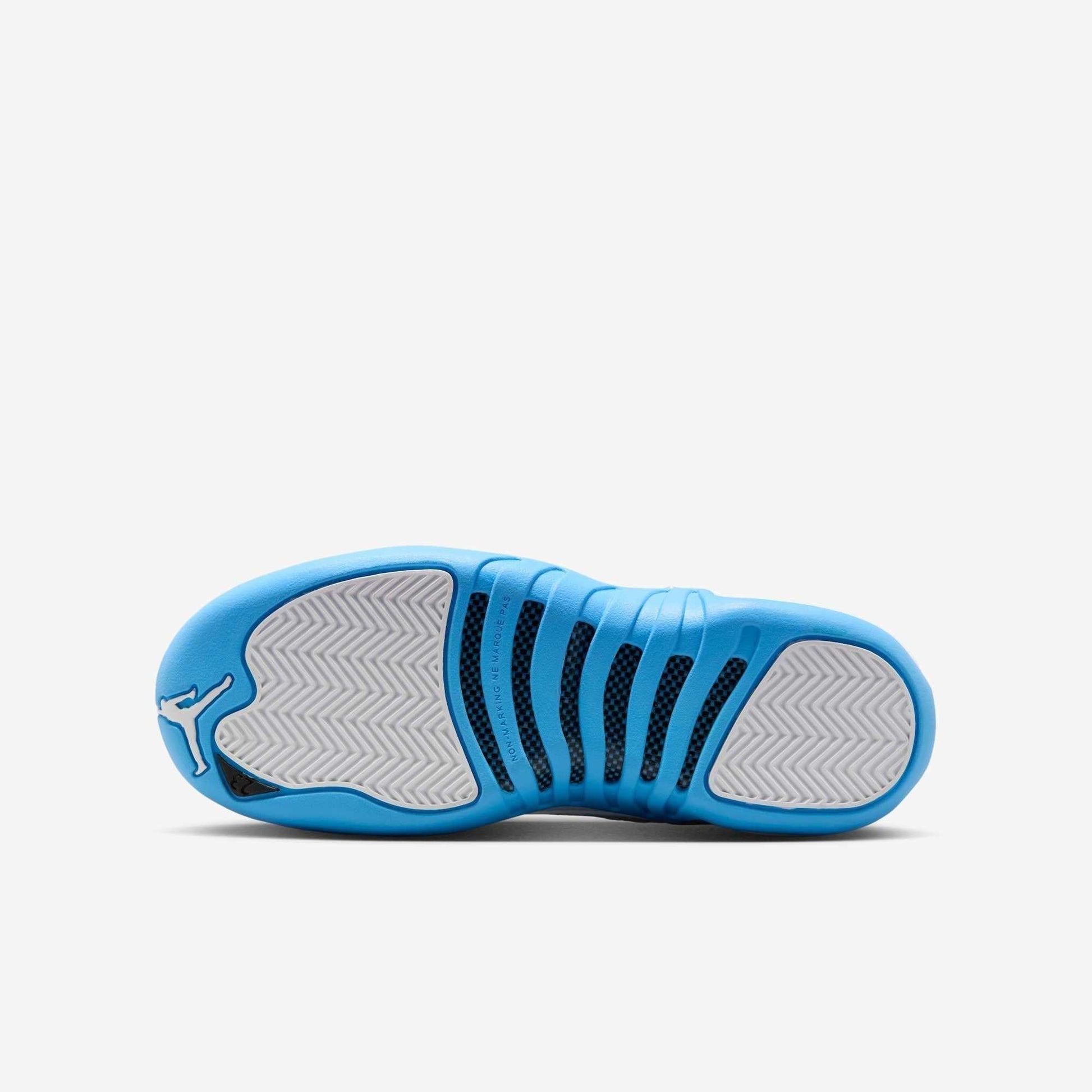 Air Jordan 12 Retro 'Melo / UNC University Blue' (2025) (GS) [153265-112] Athletic Basketball Sports Sneakers in White / University Blue for Unisex Youth Kids Junior Boys Girls - AVBL MRKT (9)