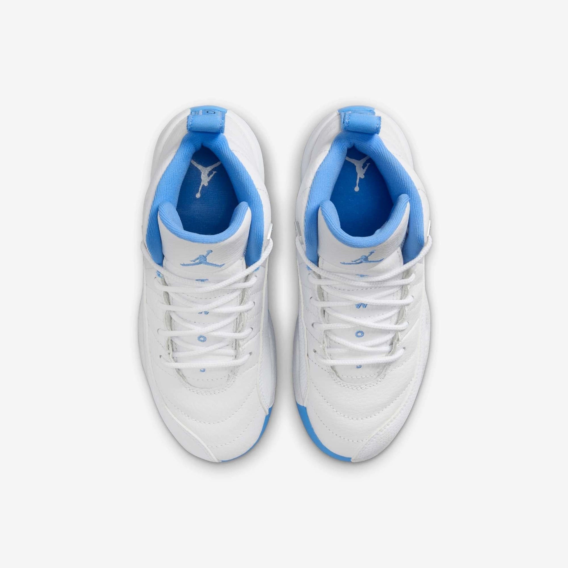 Air Jordan 12 Retro 'Melo / UNC University Blue' (2025) (PS) [151186-112] Athletic Basketball Sports Sneakers in White / University Blue for Unisex Little Kids Pre-School Boys Girls - AVBL MRKT (5)
