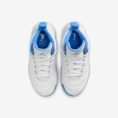 Air Jordan 12 Retro 'Melo / UNC University Blue' (2025) (PS) [151186-112] Athletic Basketball Sports Sneakers in White / University Blue for Unisex Little Kids Pre-School Boys Girls - AVBL MRKT (5)