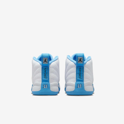 Air Jordan 12 Retro 'Melo / UNC University Blue' (2025) (TD) [850000-112] Athletic Basketball Sports Sneakers in White / University Blue for Unisex Baby Infant Toddler - AVBL MRKT (6)