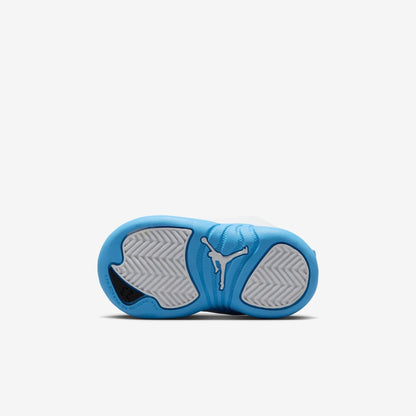 Air Jordan 12 Retro 'Melo / UNC University Blue' (2025) (TD) [850000-112] Athletic Basketball Sports Sneakers in White / University Blue for Unisex Baby Infant Toddler - AVBL MRKT (8)