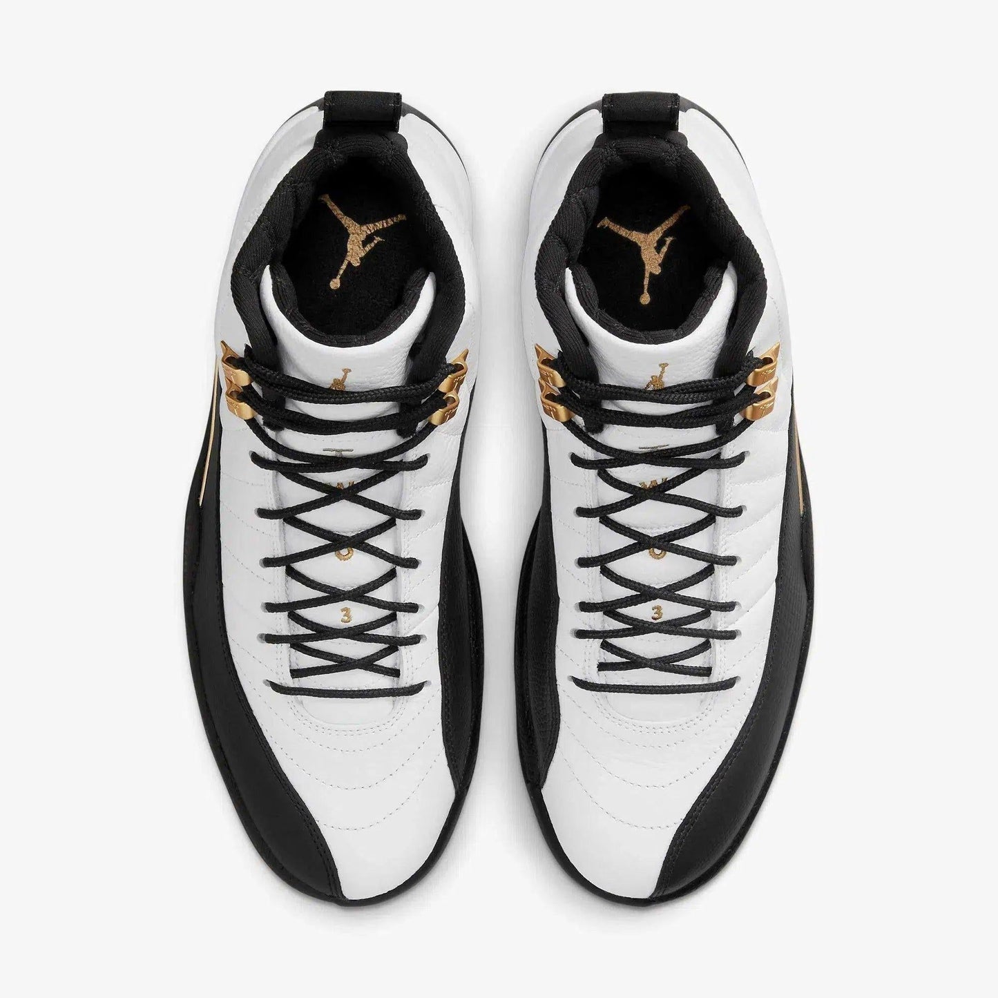Air Jordan 12 Retro 'Royalty Taxi' (2021) [CT8013-170] Athletic Basketball Sports Sneakers in White / Metallic Gold - Black for Unisex Adult Mens - AVBL MRKT (5)