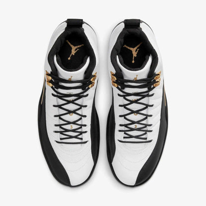Air Jordan 12 Retro 'Royalty Taxi' (2021) [CT8013-170] Athletic Basketball Sports Sneakers in White / Metallic Gold - Black for Unisex Adult Mens - AVBL MRKT (5)