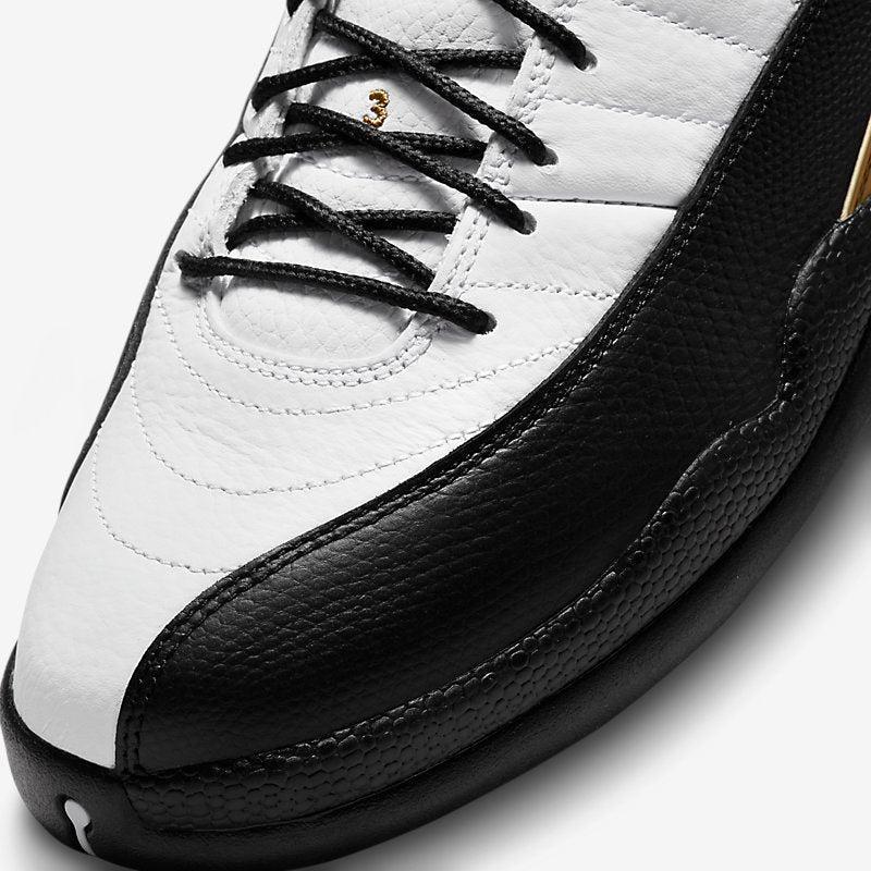Air Jordan 12 Retro 'Royalty Taxi' (2021) [CT8013-170] Athletic Basketball Sports Sneakers in White / Metallic Gold - Black for Unisex Adult Mens - AVBL MRKT (7)